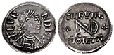 A close-up of the front and the back of a coin

Description automatically generated